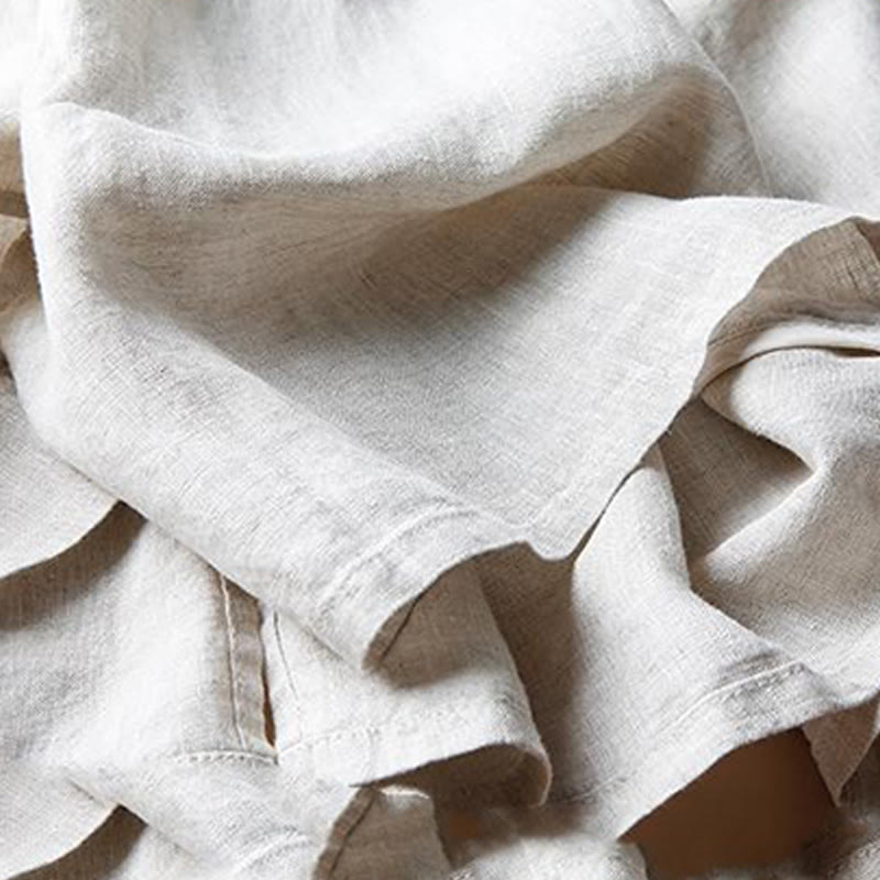 Casual Cotton Slit Hem Women's 7-8 Length Wide Leg Pants With Pockets - Image 7