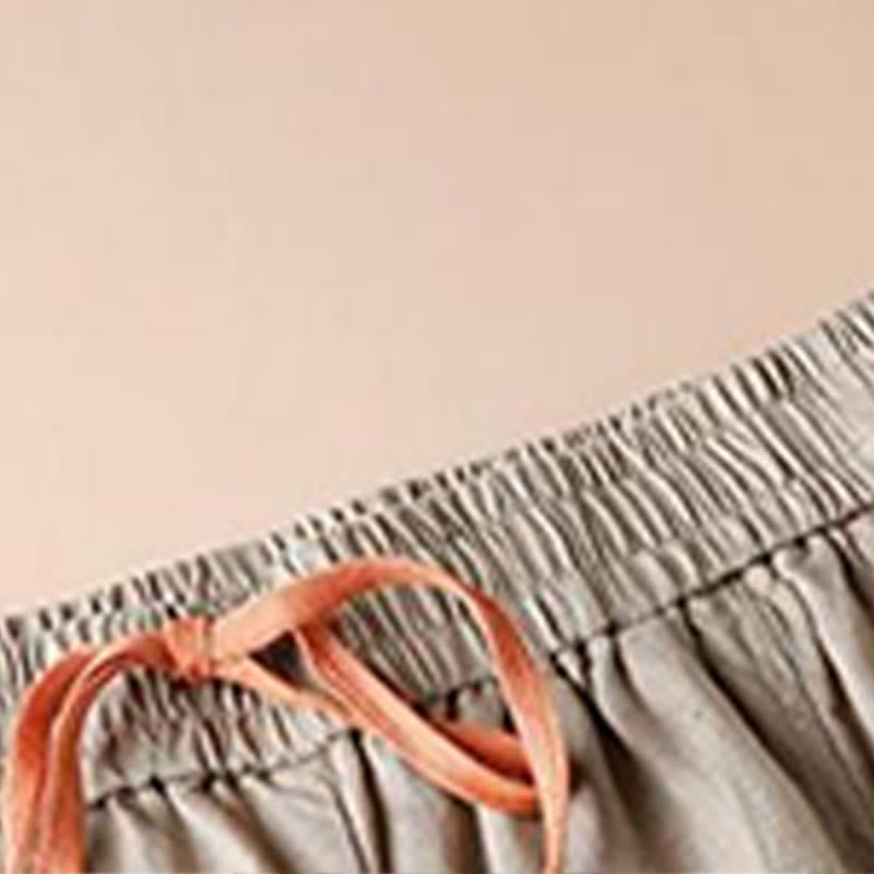 Casual Cotton Slit Hem Women's 7-8 Length Wide Leg Pants With Pockets - Image 10