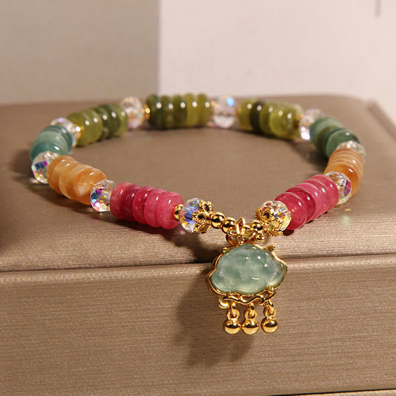 Colorful Abacus Beads Auspicious Cloud Tourmaline Positive Bracelet - Image 3