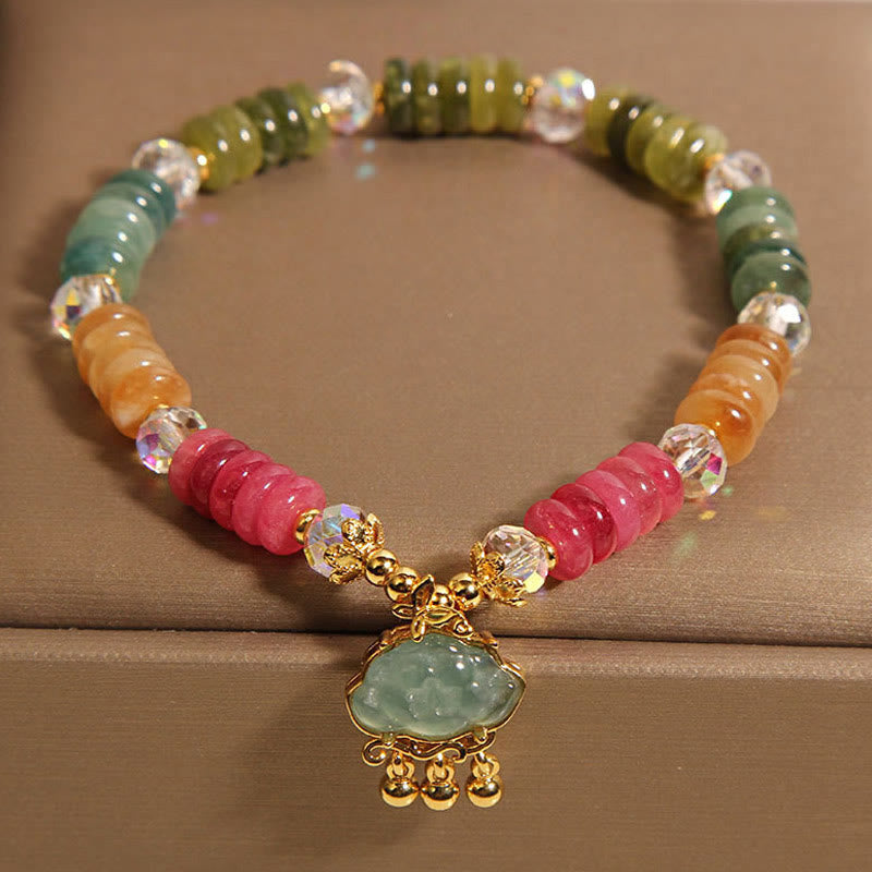 Colorful Abacus Beads Auspicious Cloud Tourmaline Positive Bracelet - Image 4