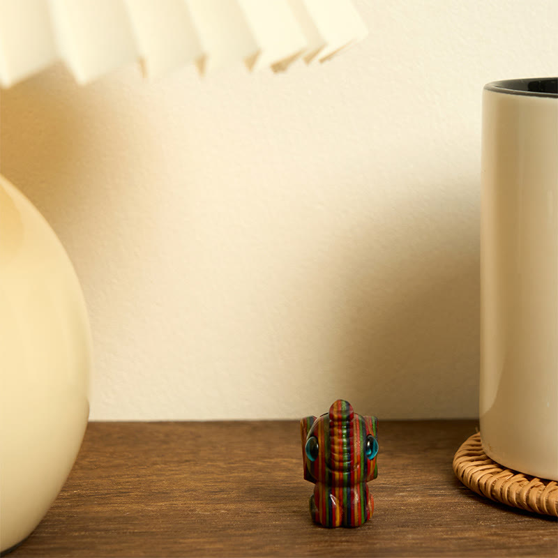 "Hoping for Strength and Good Fortune" 2Pcs Mini Elephant Includes Gift Message Card - Image 11