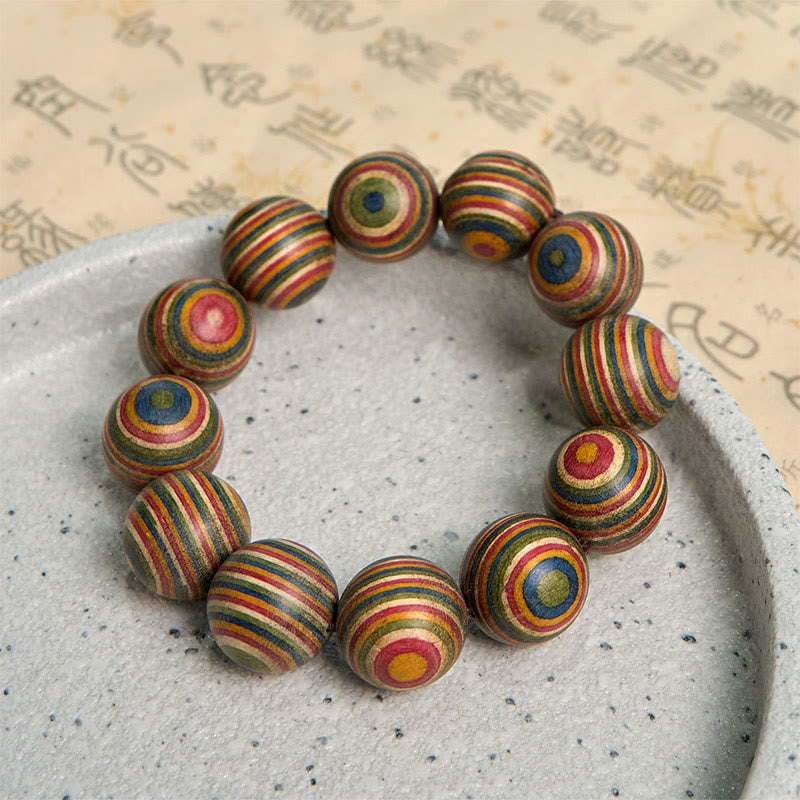 Colorful Rainbow Eucalyptus Balance Bracelet - Image 6