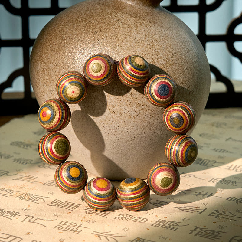 Colorful Rainbow Eucalyptus Balance Bracelet - Image 3