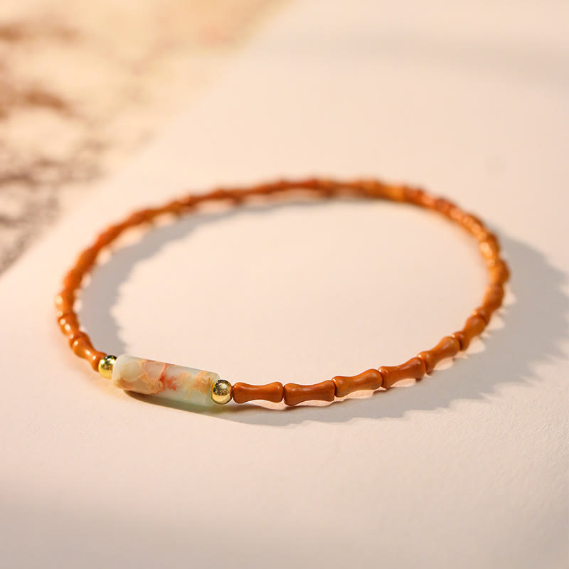 Ultra-fine Olive Pit Peace Bracelet