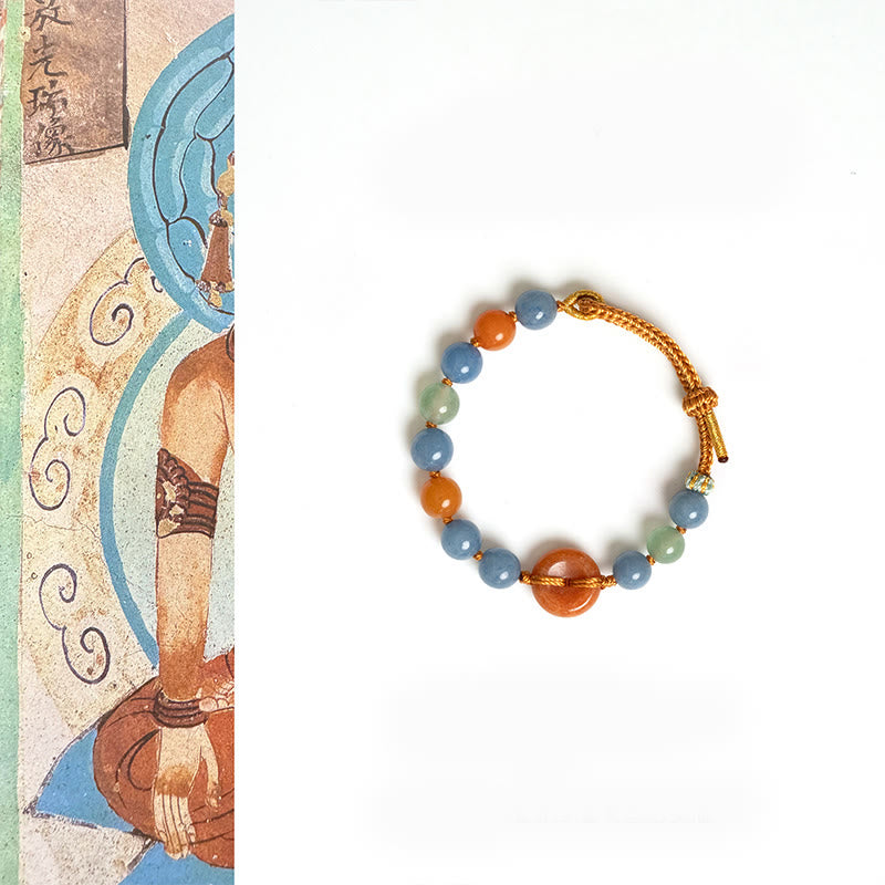 Colored Aventurine Peace Buckle Cure Bracelet