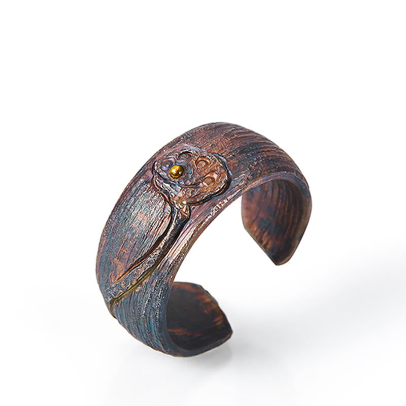 999 Sterling Silver Lotus Balance Ring - Image 10