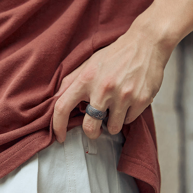 999 Sterling Silver Lotus Balance Ring - Image 13
