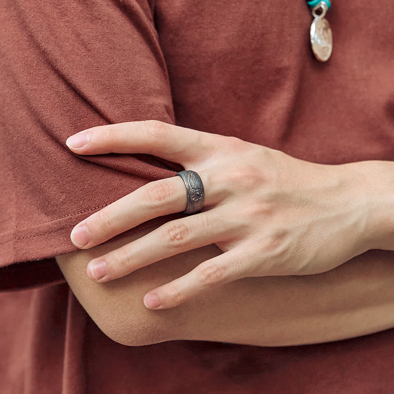 999 Sterling Silver Lotus Balance Ring - Image 12