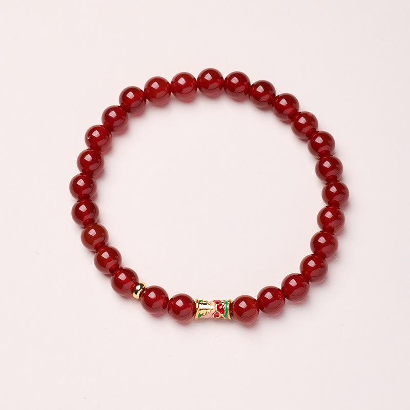 Natural Red Agate Lucky Koi Fish Confidence Bracelet