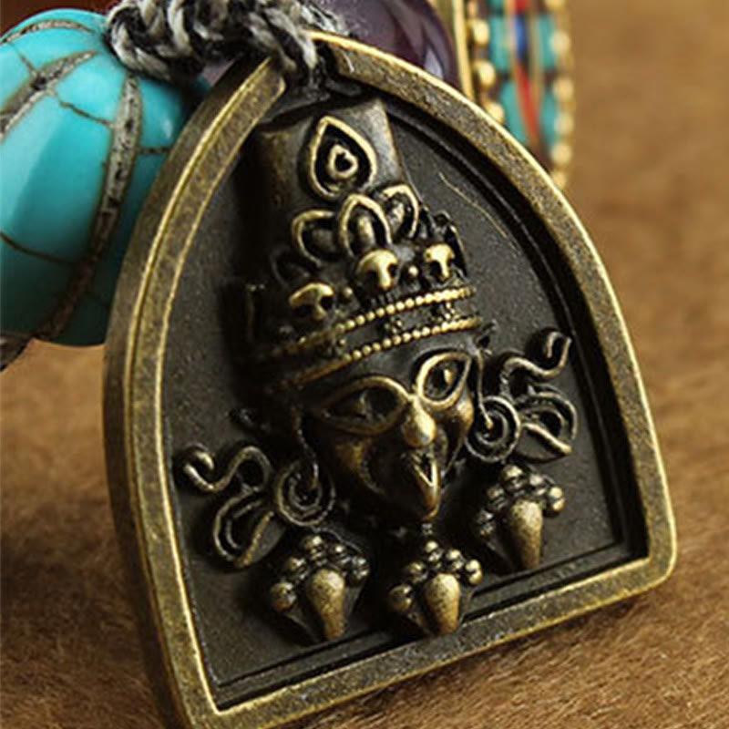 Tibetan Buddha's Eye Turquoise Lotus Zakiram Protection Rope Bracelet - Image 11