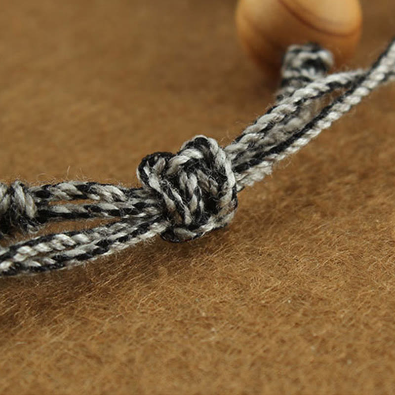 Tibetan Buddha's Eye Turquoise Lotus Zakiram Protection Rope Bracelet - Image 14