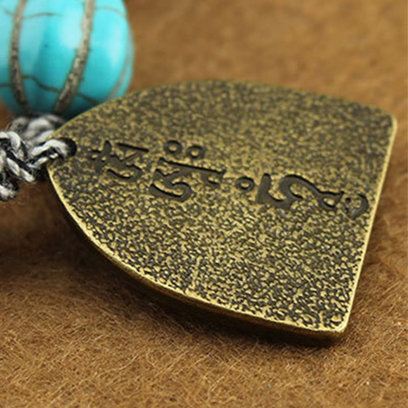 Tibetan Buddha's Eye Turquoise Lotus Zakiram Protection Rope Bracelet - Image 12