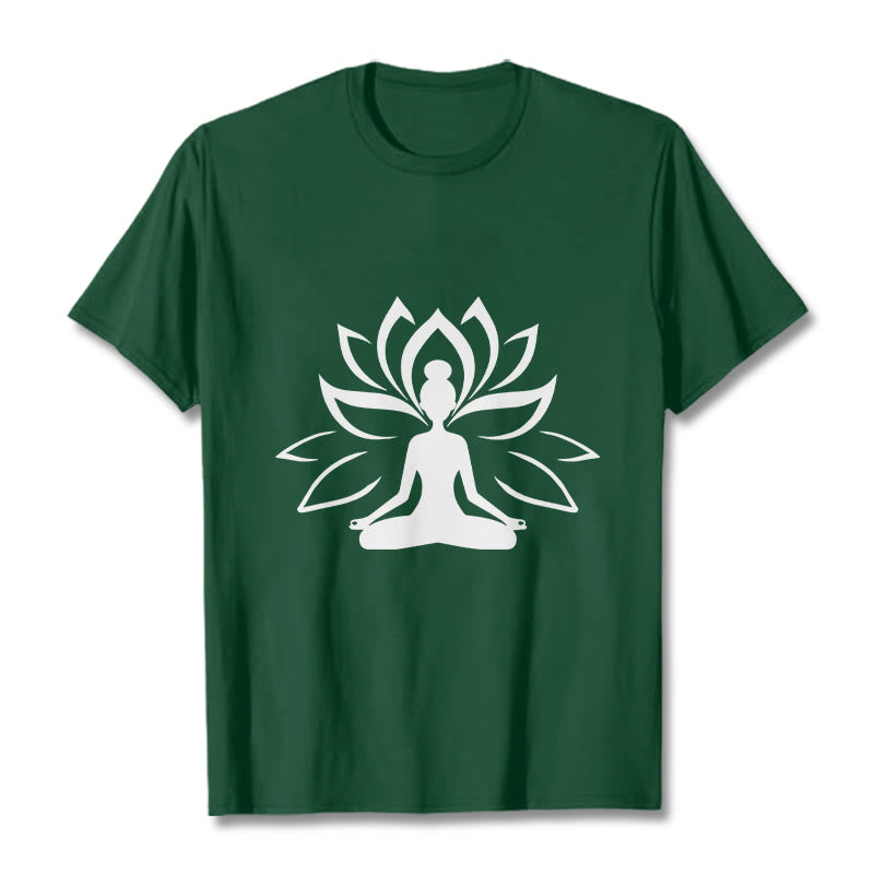 Lotus Meditating Person Tee T-shirt