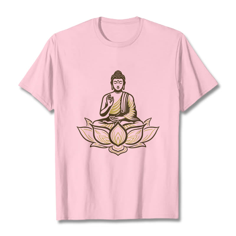 Buddha Meditating In The Lotus Tee T-shirt - Image 13