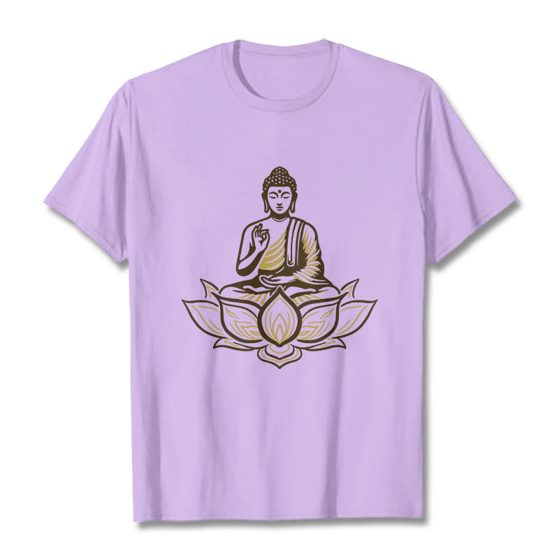 Buddha Meditating In The Lotus Tee T-shirt - Image 17