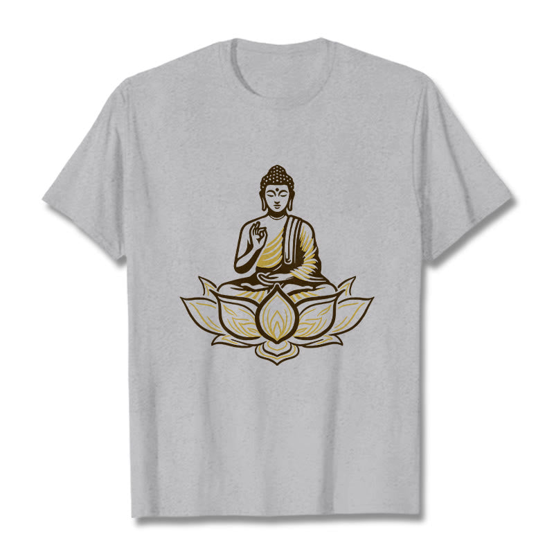 Buddha Meditating In The Lotus Tee T-shirt - Image 20
