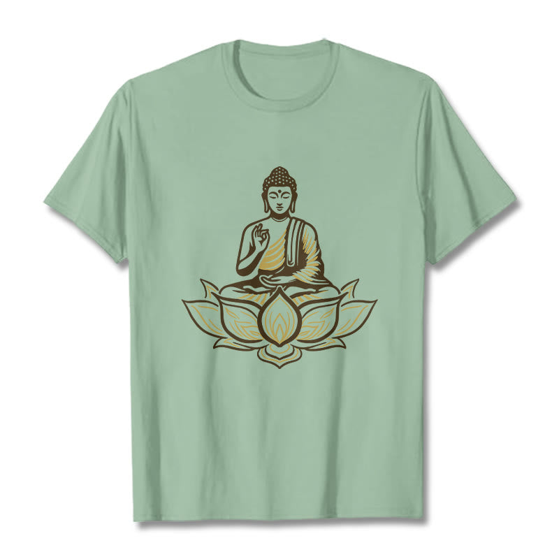 Buddha Meditating In The Lotus Tee T-shirt - Image 15