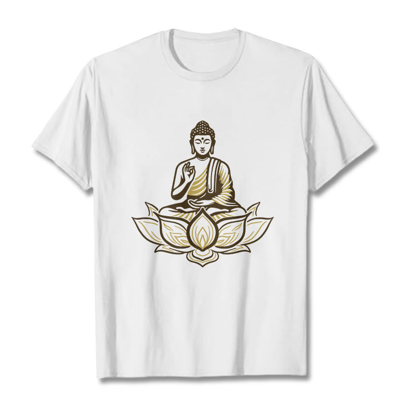 Buddha Meditating In The Lotus Tee T-shirt