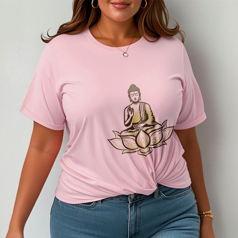 Buddha Meditating In The Lotus Tee T-shirt - Image 14