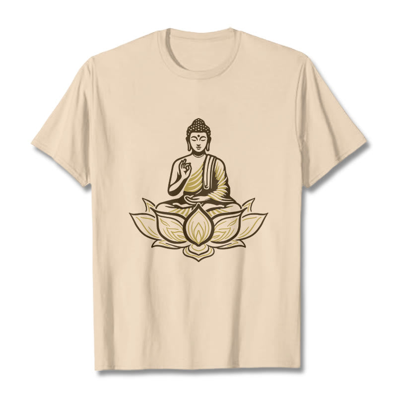 Buddha Meditating In The Lotus Tee T-shirt - Image 9