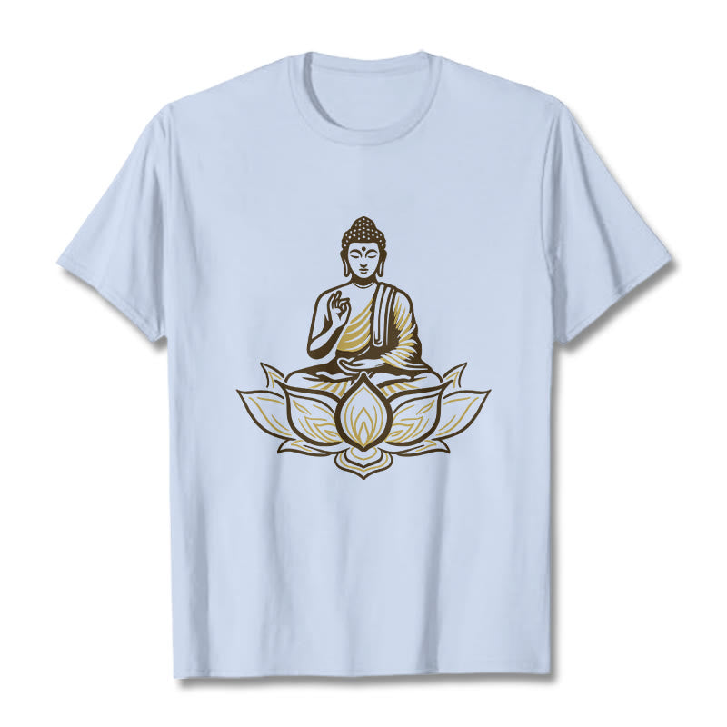 Buddha Meditating In The Lotus Tee T-shirt - Image 19
