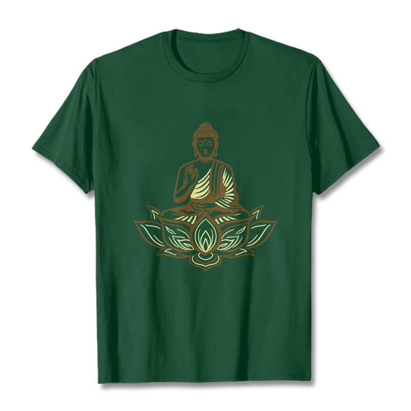 Buddha Meditating In The Lotus Tee T-shirt - Image 11