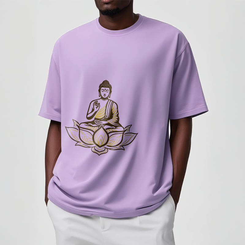 Buddha Meditating In The Lotus Tee T-shirt - Image 18
