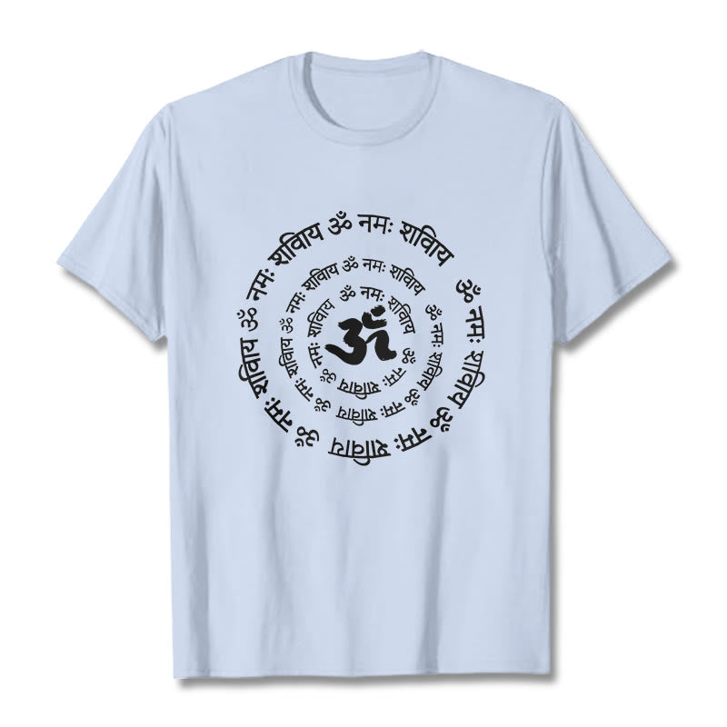 OM Symbol Sanskrit Mantras Design Cotton Tee T-shirt - Image 11