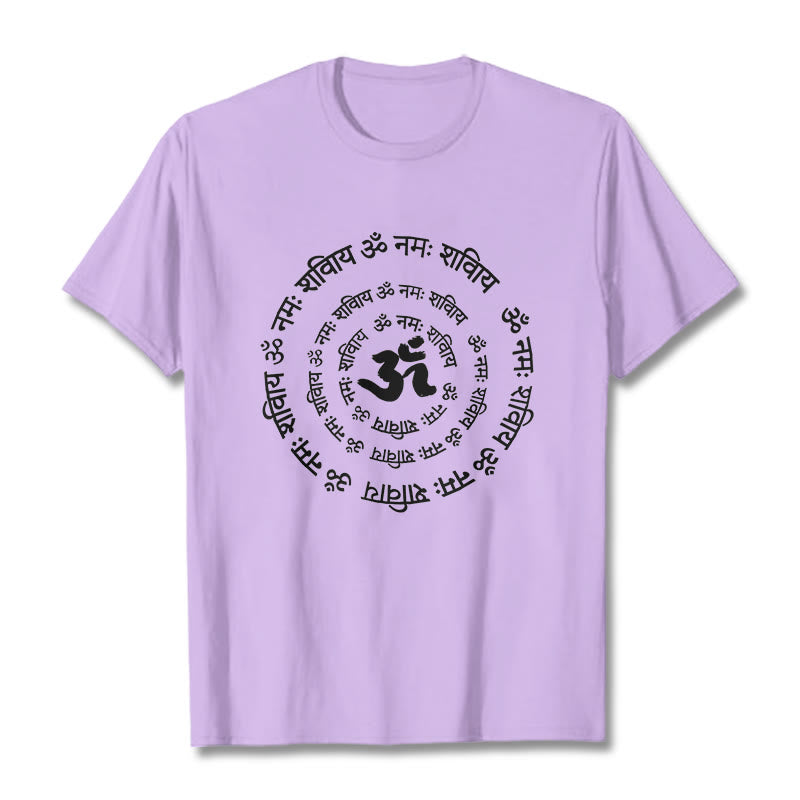 OM Symbol Sanskrit Mantras Design Cotton Tee T-shirt - Image 14