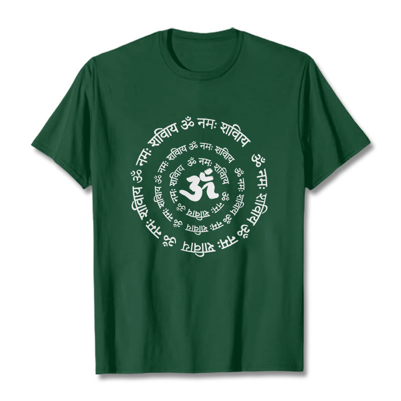 OM Symbol Sanskrit Mantras Design Cotton Tee T-shirt