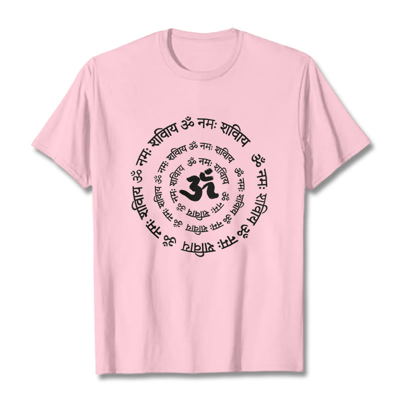 OM Symbol Sanskrit Mantras Design Cotton Tee T-shirt - Image 16