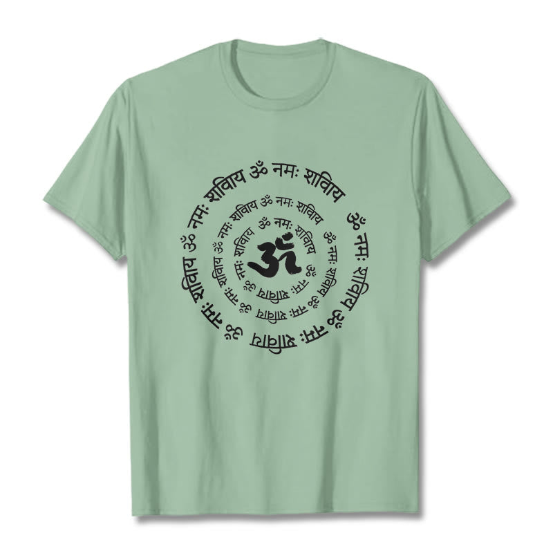 OM Symbol Sanskrit Mantras Design Cotton Tee T-shirt - Image 18
