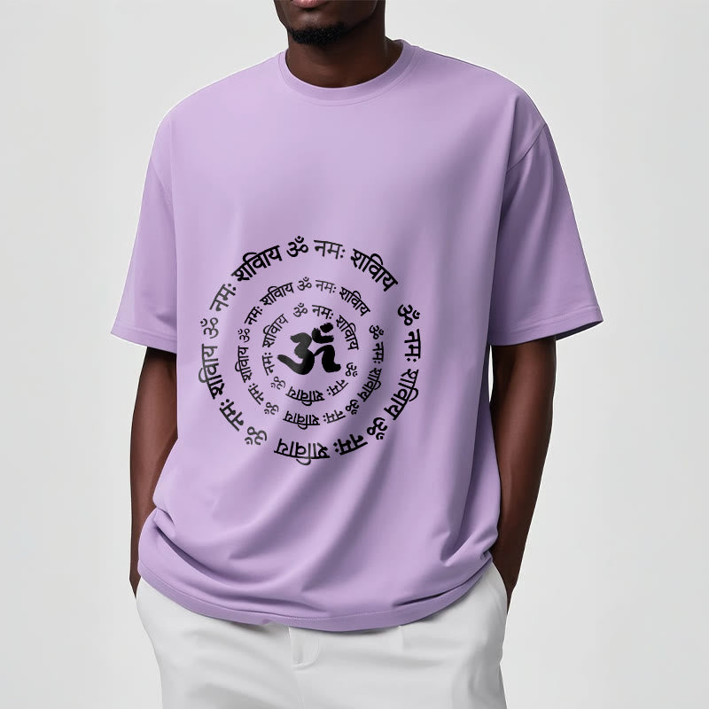 OM Symbol Sanskrit Mantras Design Cotton Tee T-shirt - Image 15