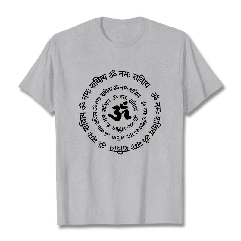 OM Symbol Sanskrit Mantras Design Cotton Tee T-shirt - Image 20