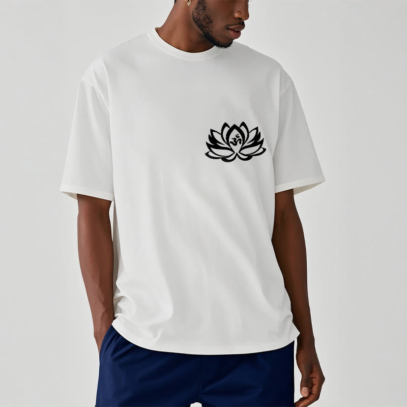 Lotus Flower OM Symbol Design Tee T-shirt - Image 9