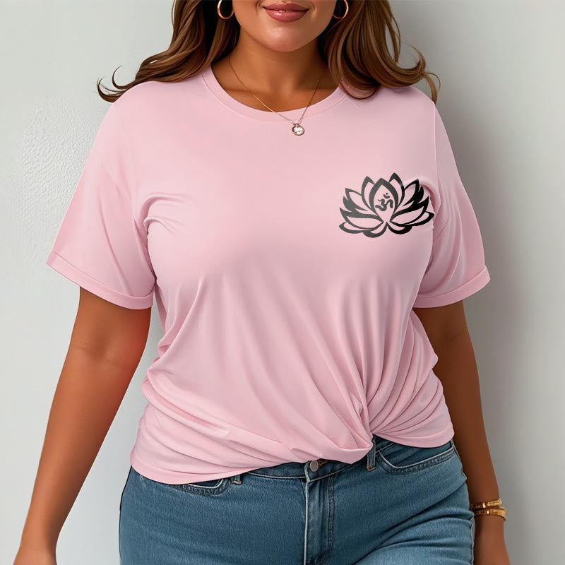 Lotus Flower OM Symbol Design Tee T-shirt - Image 17