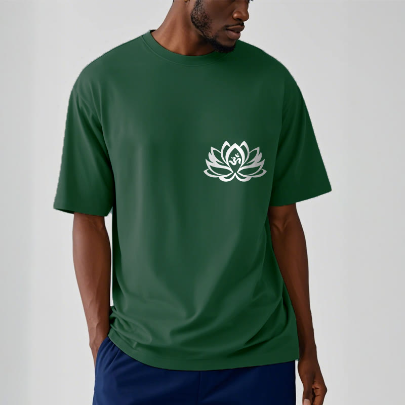 Lotus Flower OM Symbol Design Tee T-shirt - Image 7