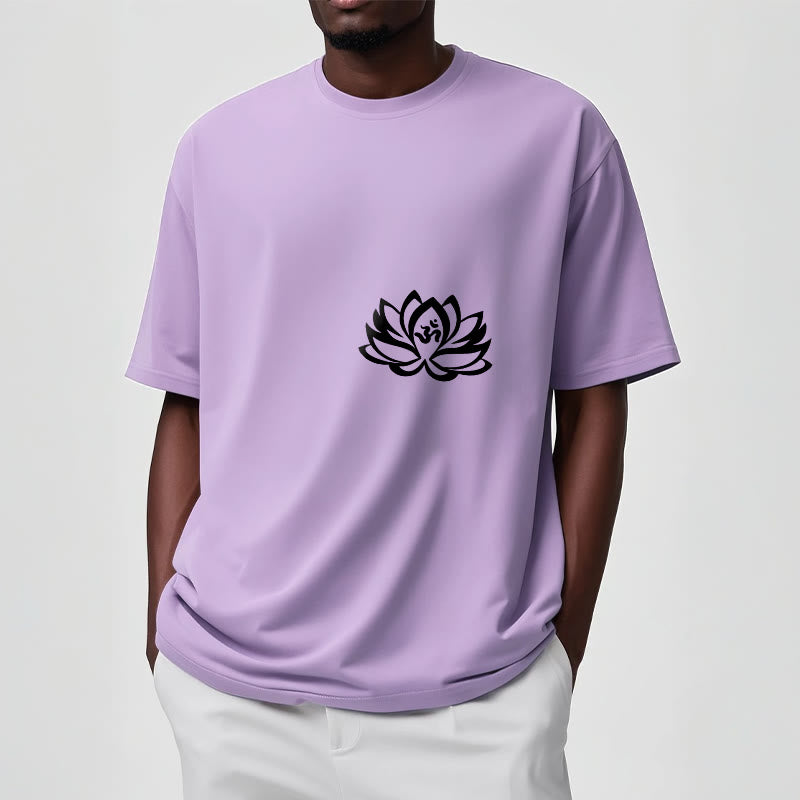 Lotus Flower OM Symbol Design Tee T-shirt - Image 15