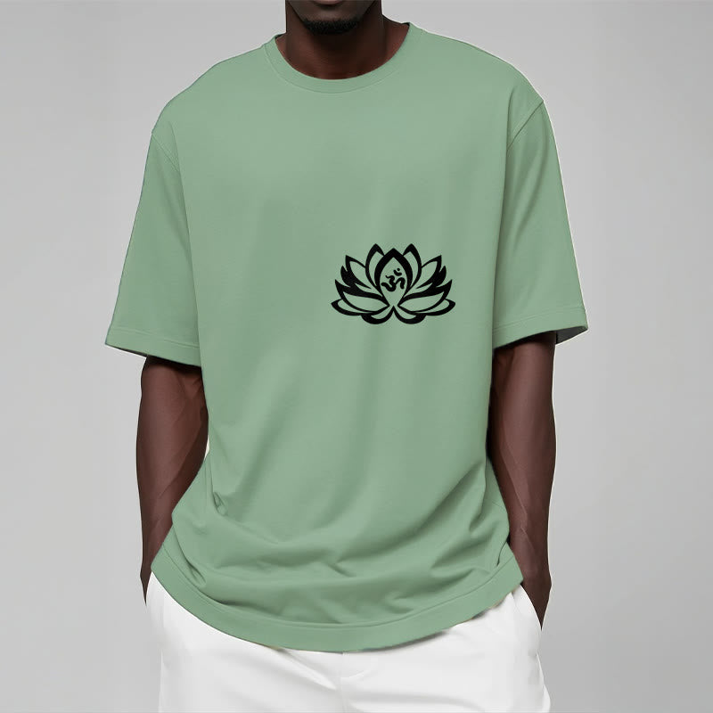 Lotus Flower OM Symbol Design Tee T-shirt - Image 19