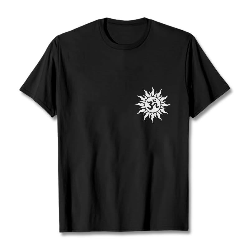Sun OM Symbol Design Tee T-shirt