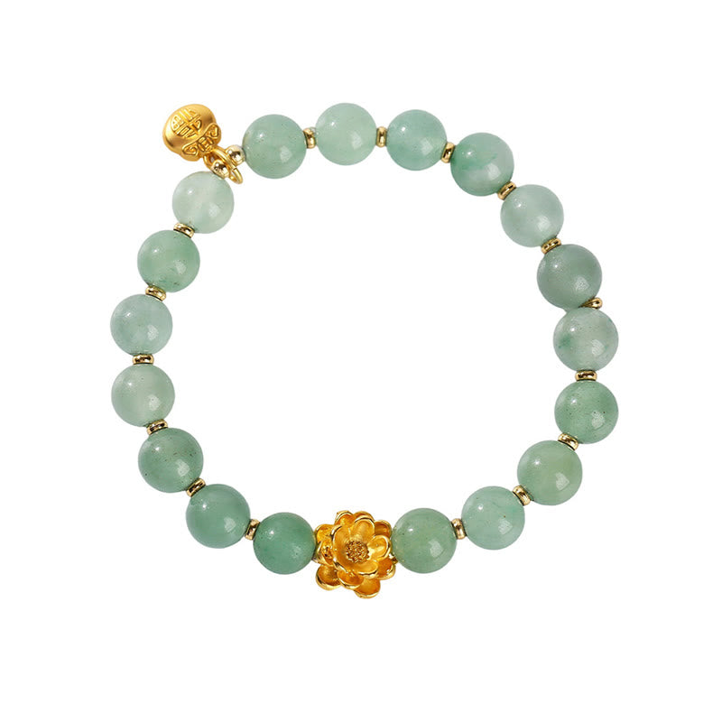 Natural Jade Green Aventurine Gourd Fu Character Luck Bracelet - Image 14