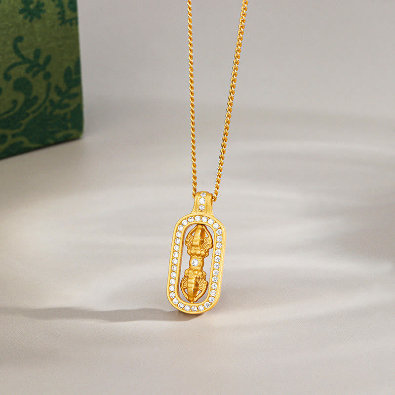 925 Sterling Silver Mini PiXiu Dorje Vajra Wealth Necklace Pendant - Image 8