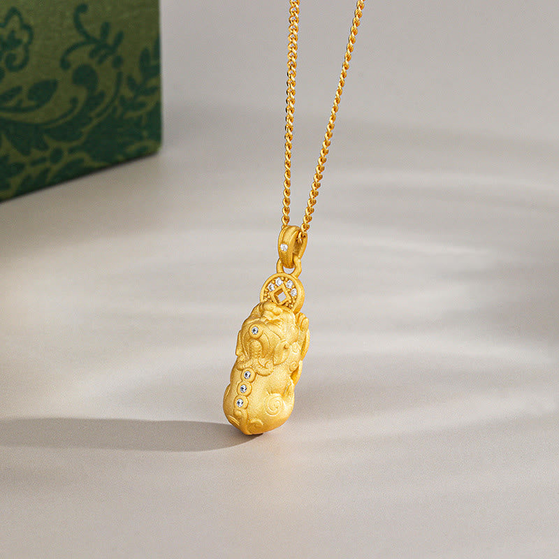 925 Sterling Silver Mini PiXiu Dorje Vajra Wealth Necklace Pendant - Image 7
