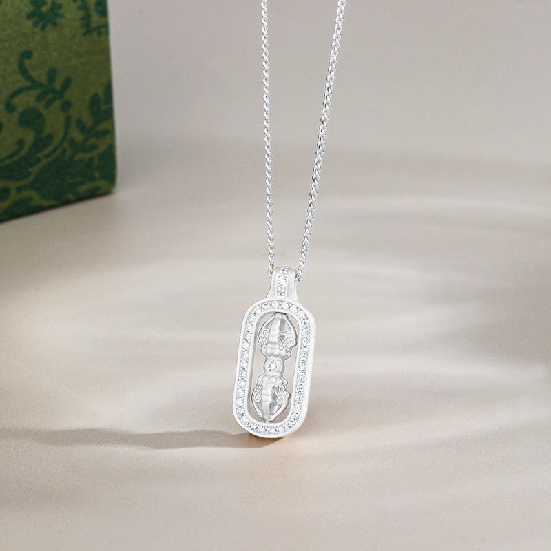 925 Sterling Silver Mini PiXiu Dorje Vajra Wealth Necklace Pendant - Image 13