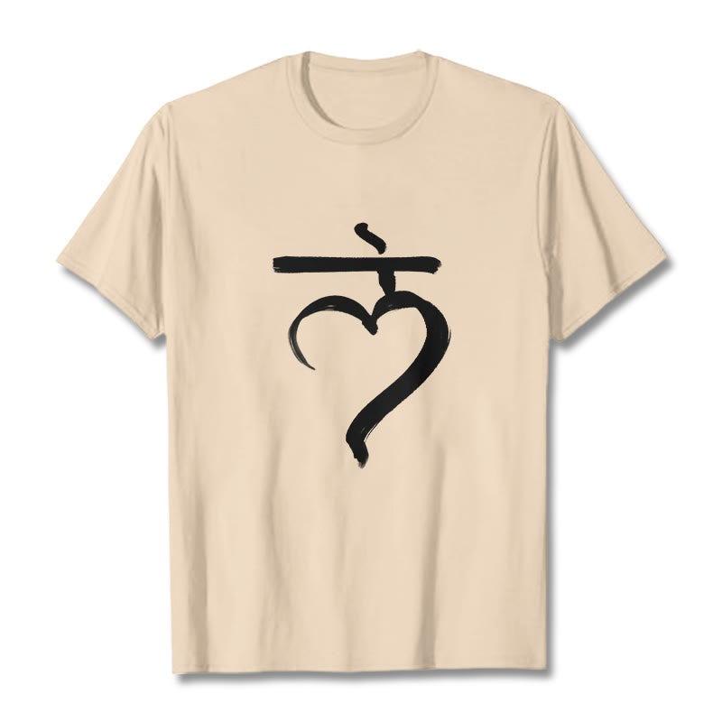 Casual Lam Mantra Sanskrit Cotton Tee T-shirt - Image 9