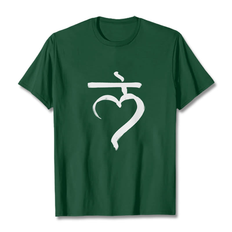 Casual Lam Mantra Sanskrit Cotton Tee T-shirt - Image 11