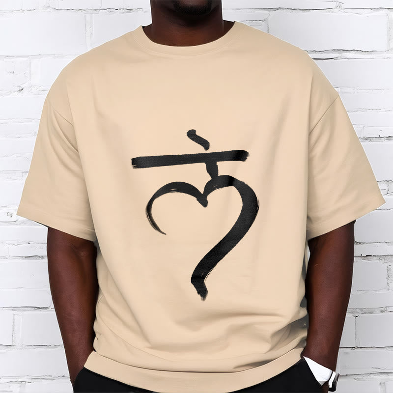Casual Lam Mantra Sanskrit Cotton Tee T-shirt - Image 10
