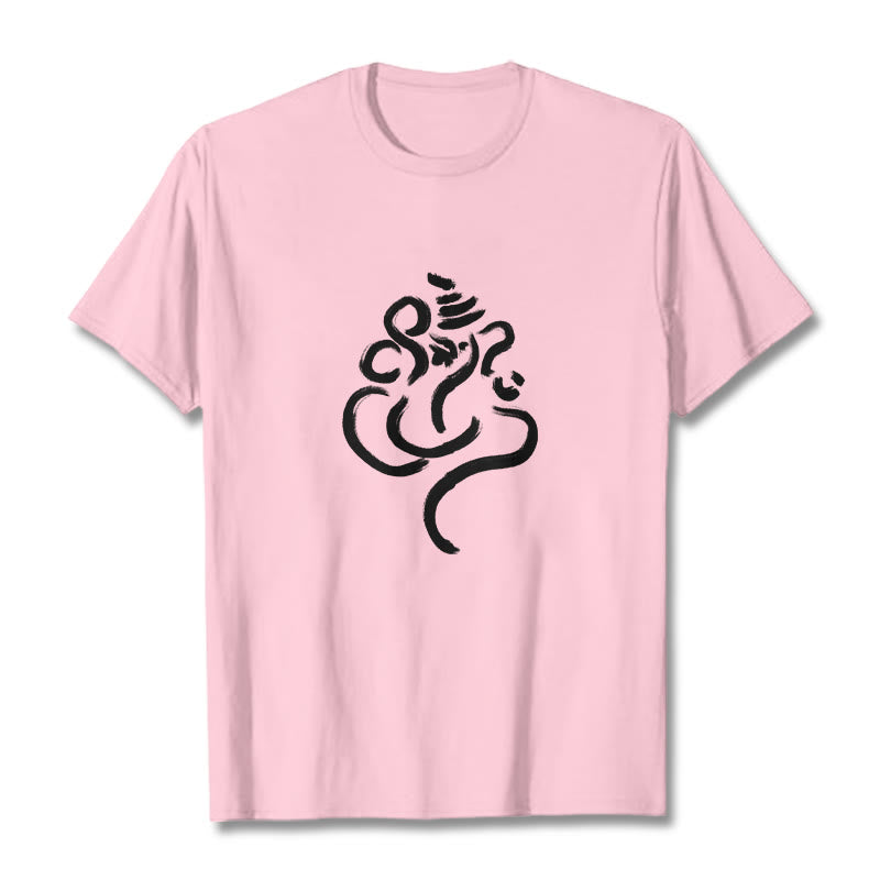 Casual Ganesha Pattern Cotton Tee T-shirt - Image 13