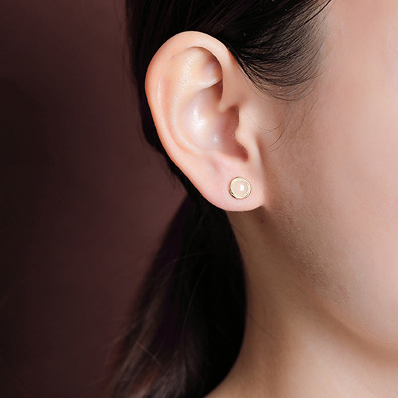 925 Sterling Silver Hetian Jade Agate Amber Luck Earrings - Image 9