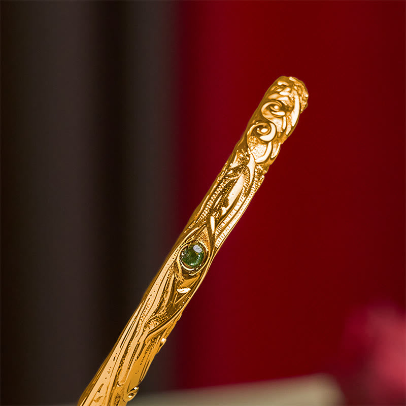 Hollow Universe Circle Design Copper Plated Gold Wealth Bracelet Bangle - Image 6